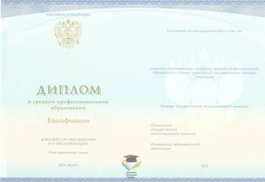 Диплом Пензенского колледжа искусств СпецБланк 2014-2020 годов